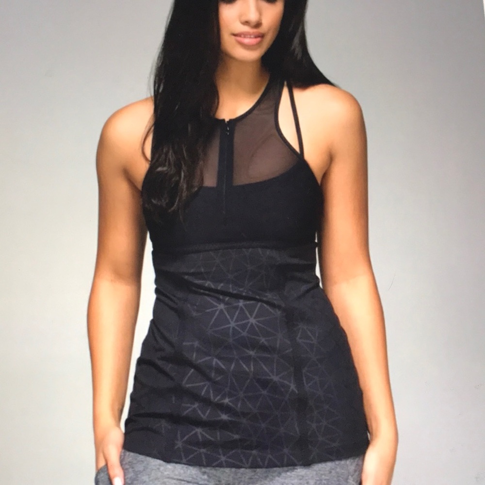Lululemon Pedal Pace Dream Catcher Black Tank